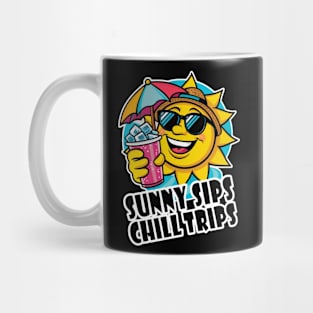 Sunshine Vibes: Stylish summer Sun Enjoying chill Day Mug